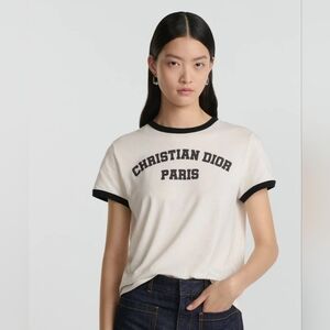 Christian Dior Paris signature on the front and black trim Size Medium